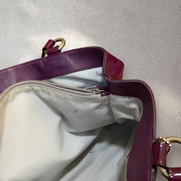 Vintage Coach Deep Purple Patent Leather Caryall Shoulder Bag - Picture 6 of 6